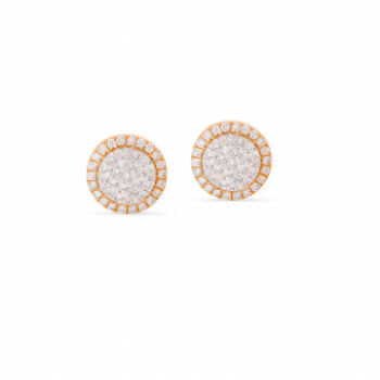 Round Diamon Stud in 14K yellow gold